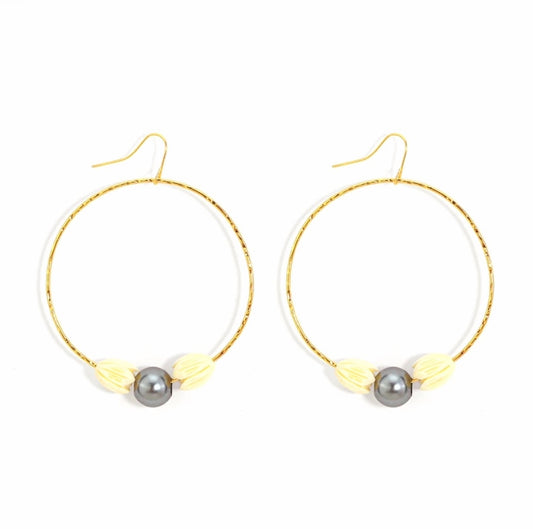 Pikake Pearl Hoop