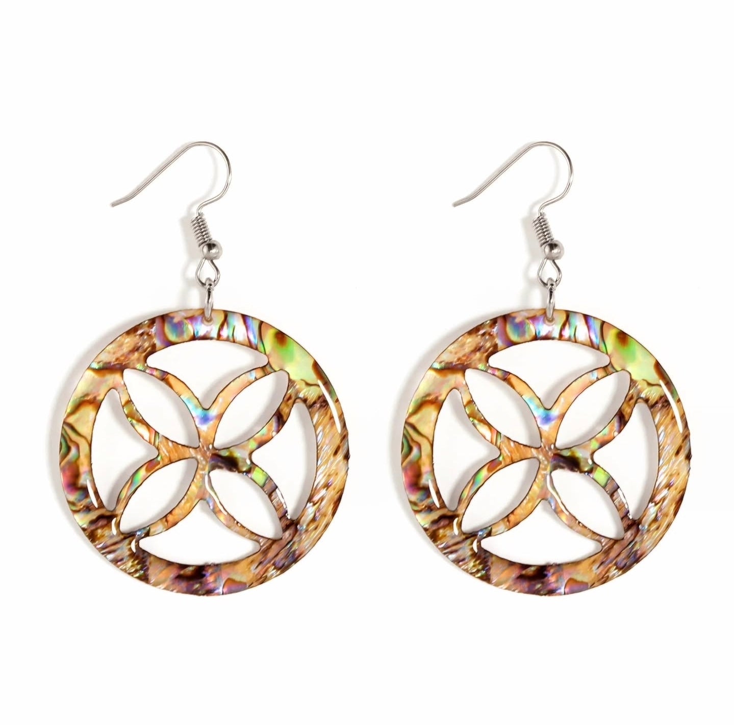 Abalone Floral Earrings